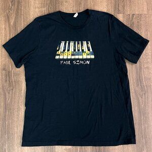 Paul Simon - Live In Concert 2017 - Official Tour Merch Black T-Shirt 2XL